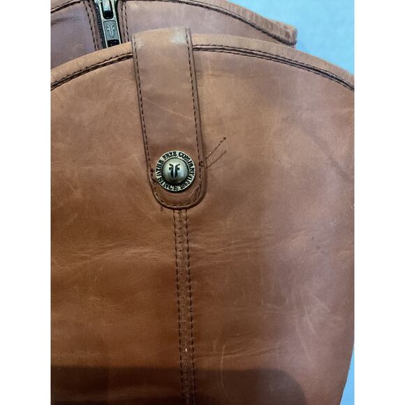 Frye - Melissa - Riding/Moto Boots - Cognac Tan -8B - Picture 8 of 13